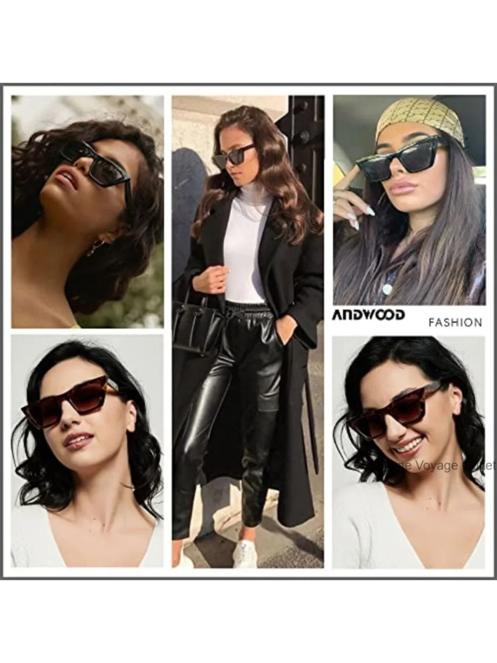 Cat Eye Sunglasses Women UV400 Protection Plastic Frames Vintage Trendy Shades